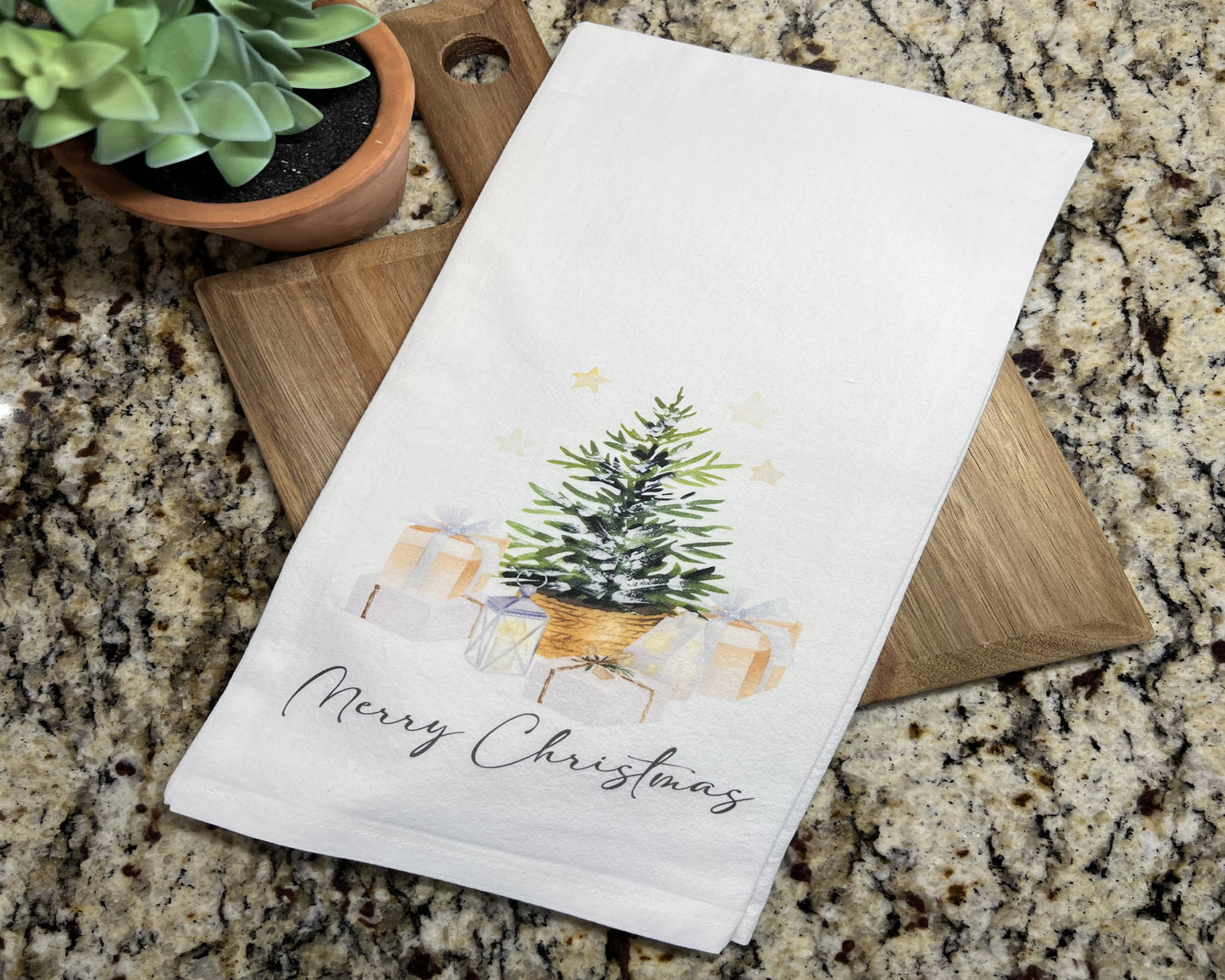 Merry Christmas Tea Towel
