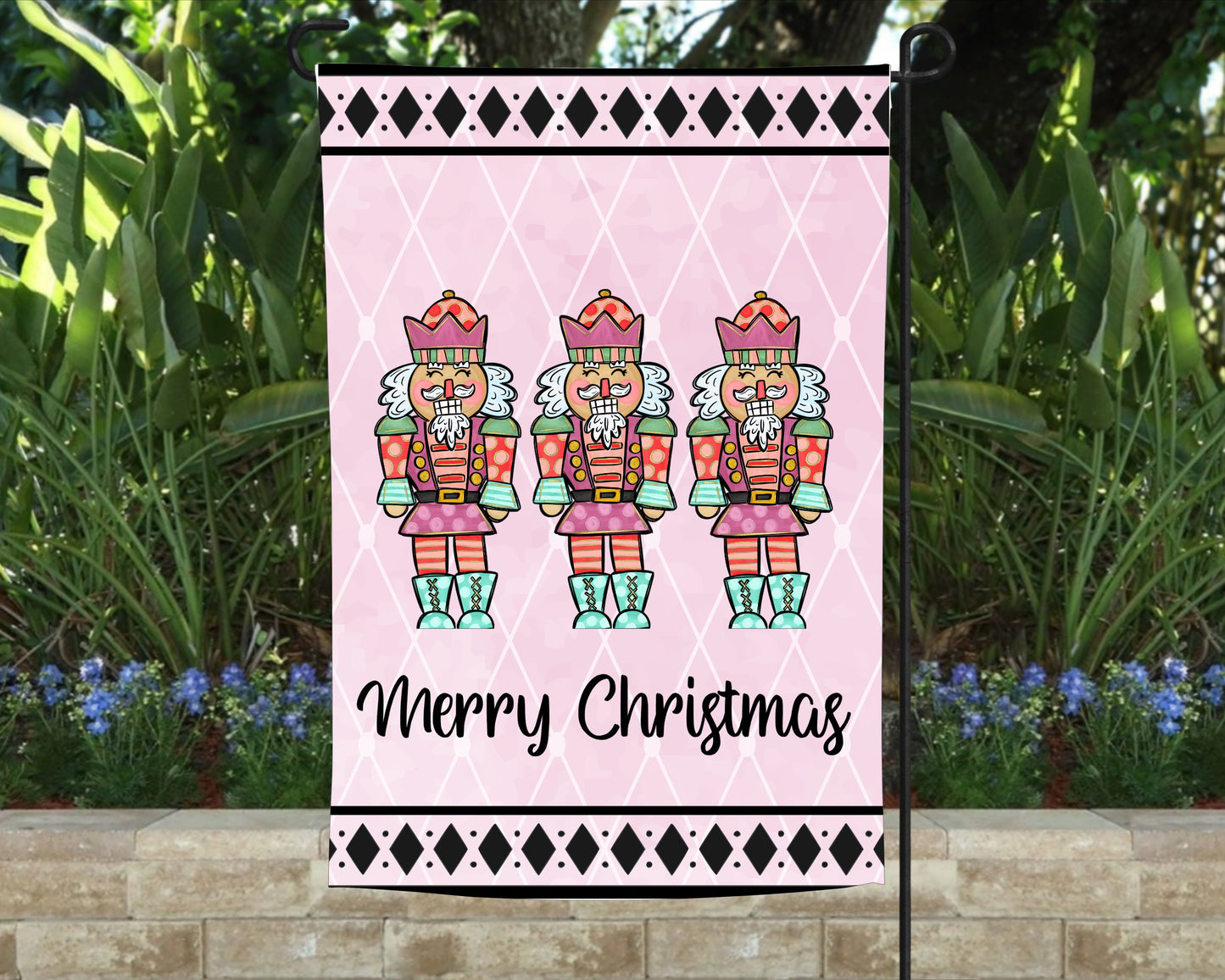 Nutcracker Merry Christmas Garden Flag, Yard Decor, Porch Decor, Home Decor, Garden Flag, Christmas Flag, Garden Flag Christmas