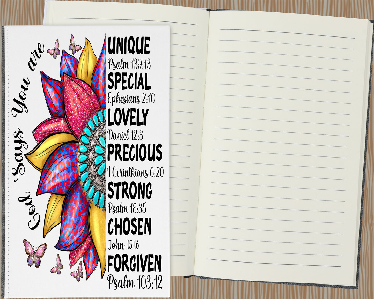 God Says You Are Unique Canvas Journal