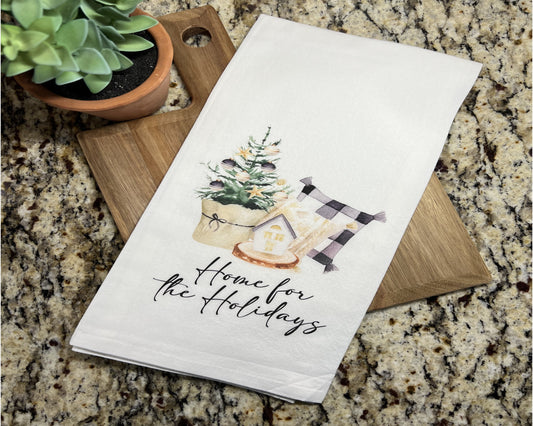 Home For The Holidays Tea Towel