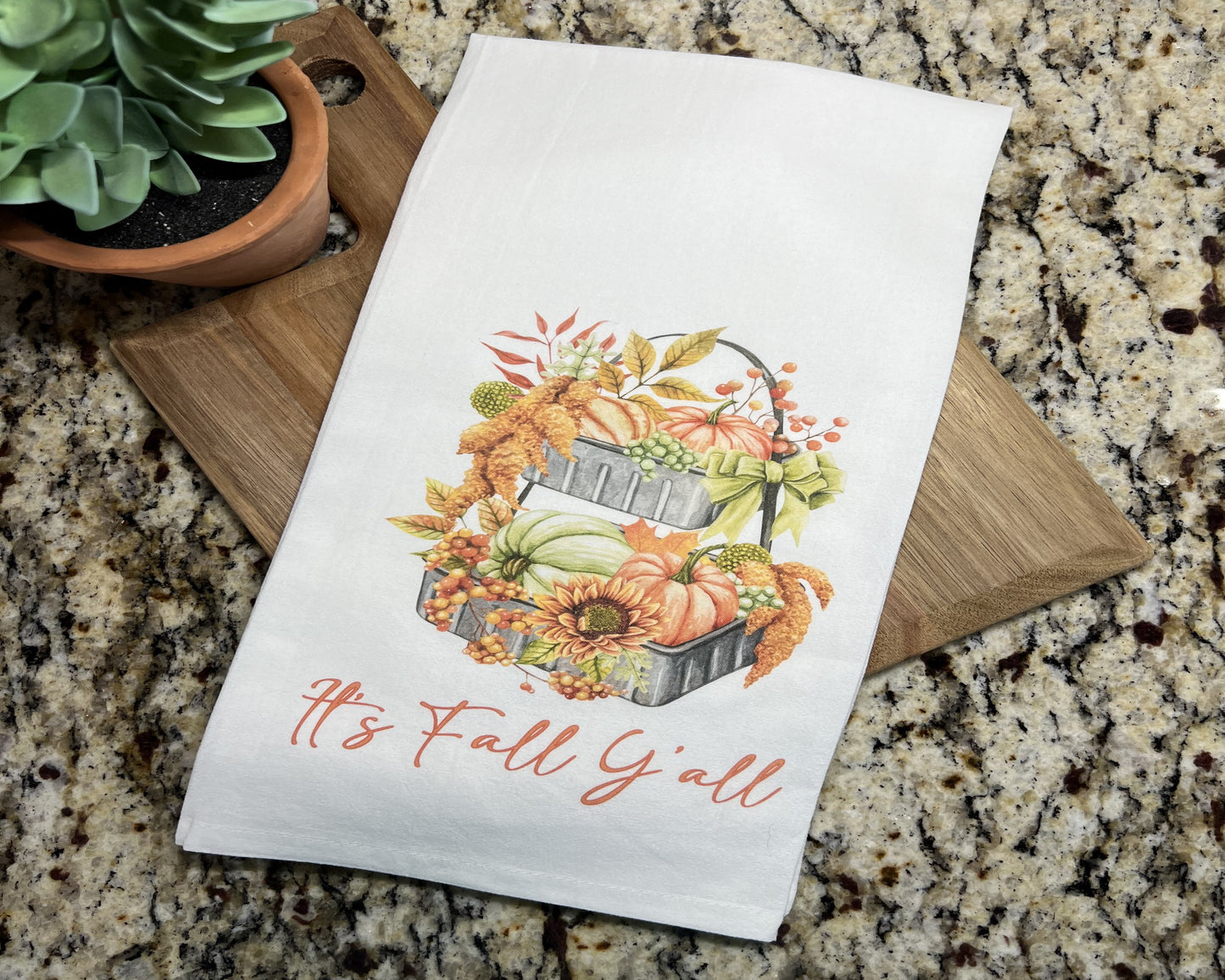 It's Fall Y'all Tea Towel, Kitchen Gifts, Kitchen Decor, Home Decor, Fall Tea Towels