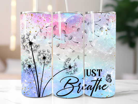 Just Breathe Skinny Tumbler