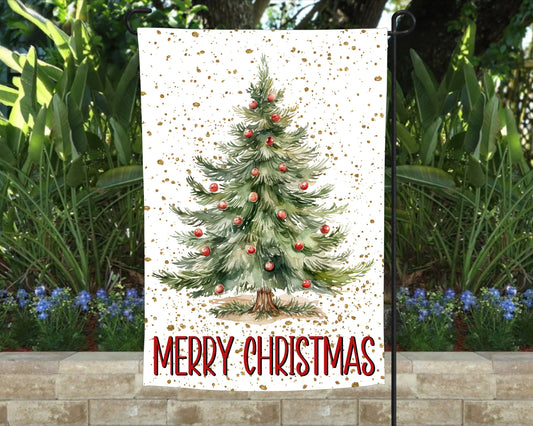 Merry Christmas Tree Garden Flag