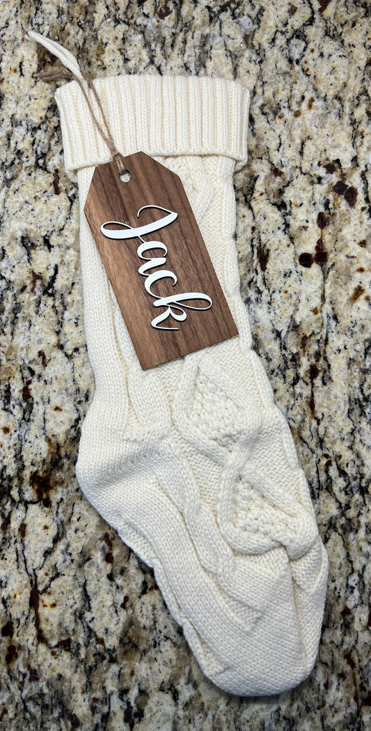Stocking Or Gift Name Tags Personalized