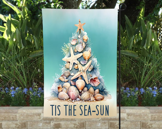 Tis The Sea-Sun Garden Flag