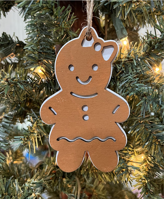Gingerbread Girl Christmas Ornament