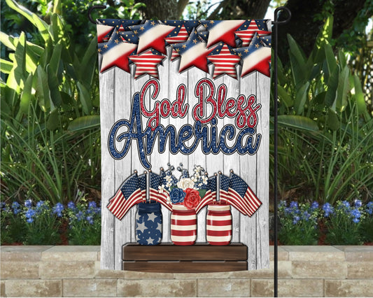 God Bless America Garden Flag