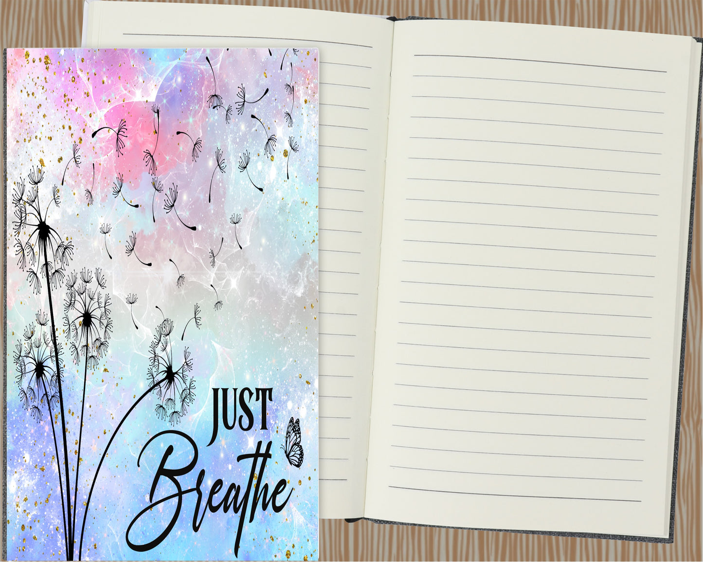 Just Breathe Canvas Journal, Notebook, Motivational Journal, Inspirational Journal, Handmade Journal, Gift For Her, Diary