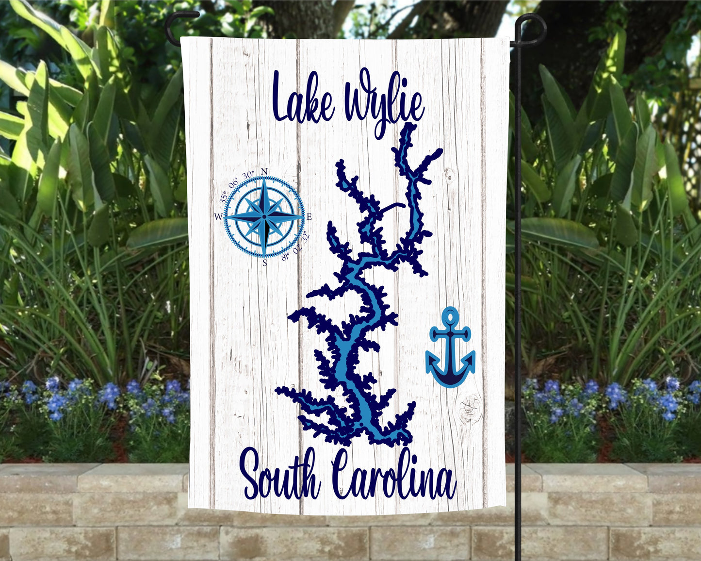Lake Wylie South Carolina Garden Flag, South Carolina, SC, Porch Decor, Lake Wylie, Home Decor, Garden Flag, Yard Decor