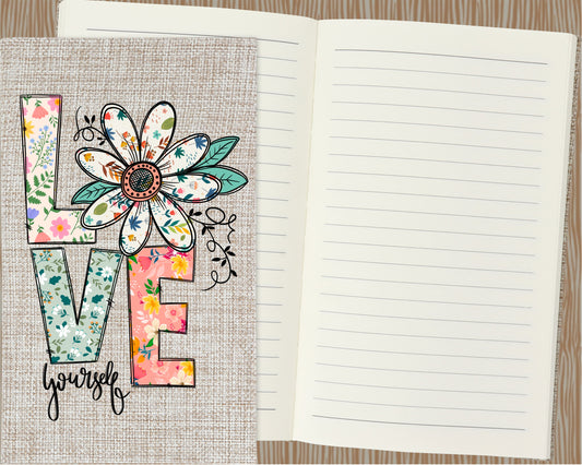 Love Yourself Burlap Journal